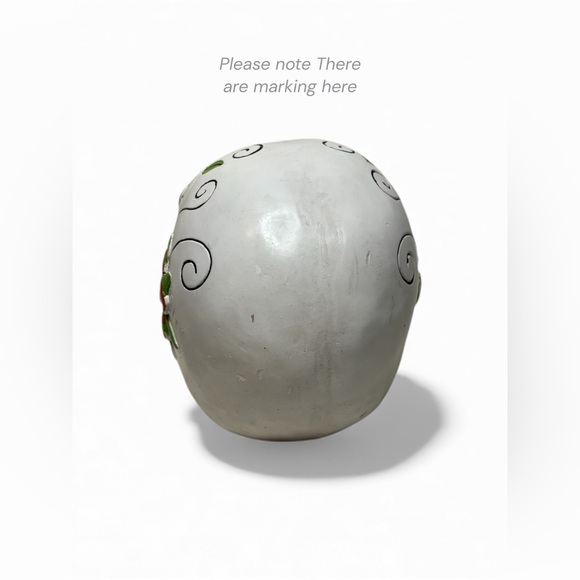 Colorful Ceramic Sugar Skull Decor – Day of the Dead Art - Picture 3 of 5